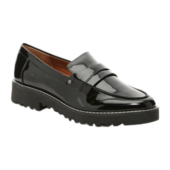 Franco Sarto Shoes - Franco Sarto Y2K Lug Sole Cassandra Chunky Penny Loafer Patent Faux Leather 8
